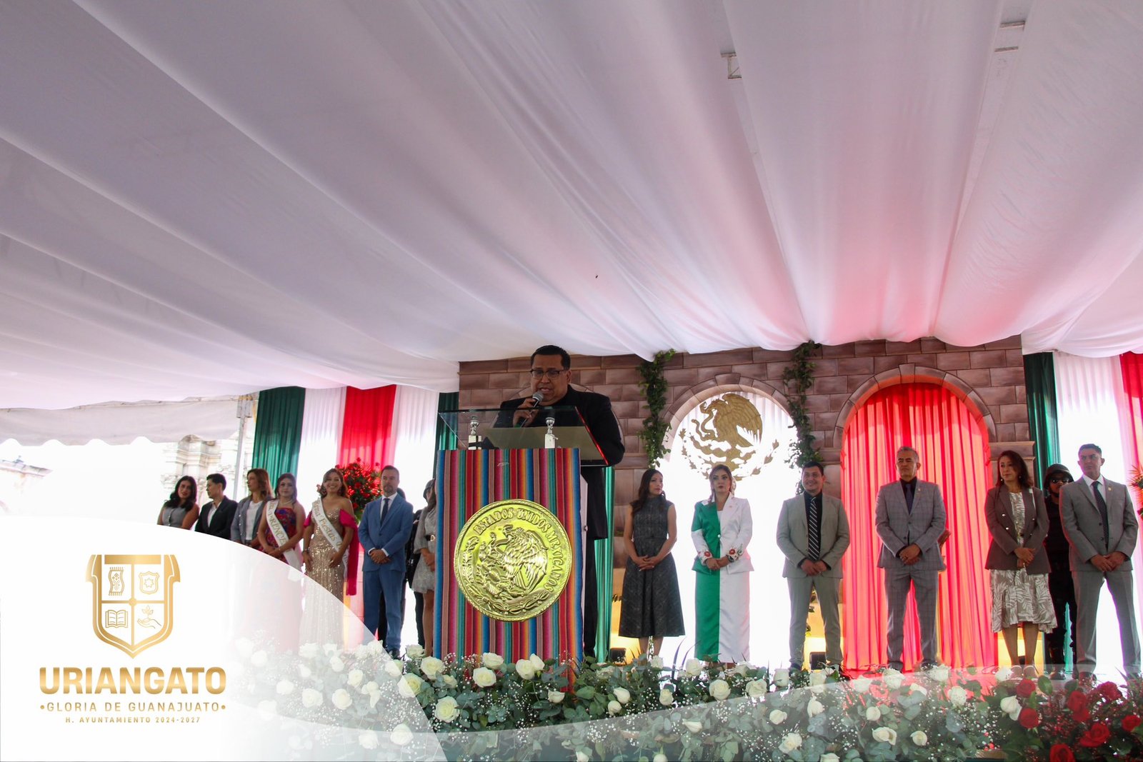 Acto cívico y desfile conmemorativo al 215 Aniversario de la Independencia de México 