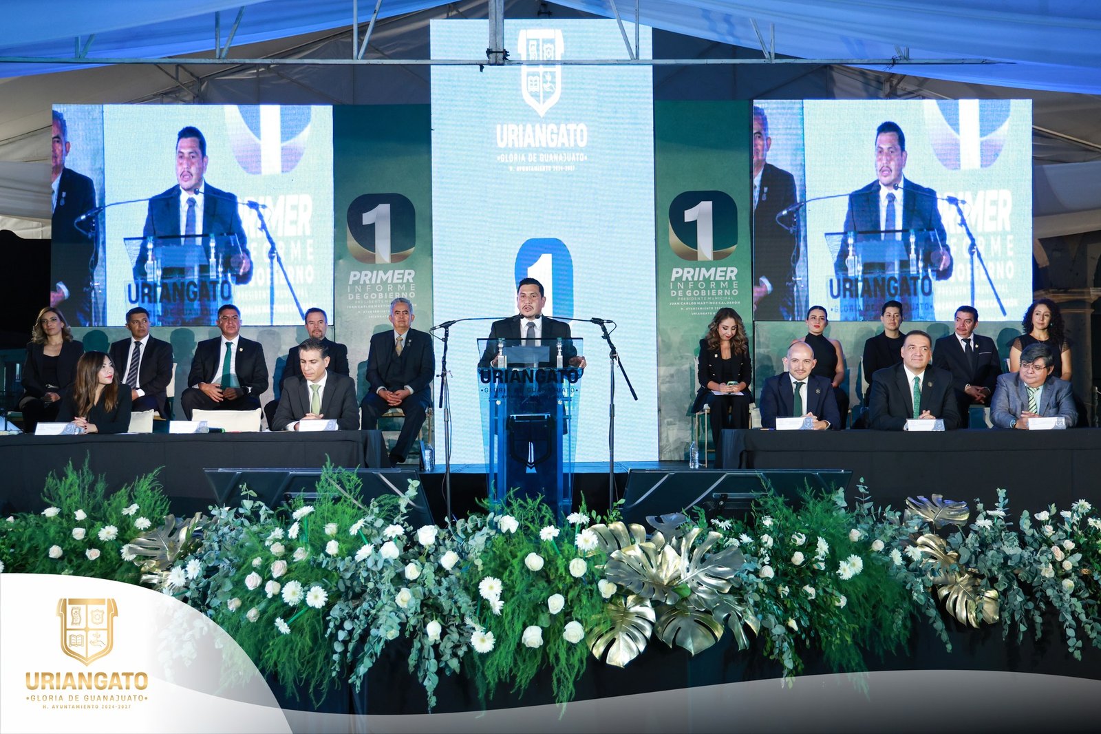 El presidente Juan Carlos Martínez Calderón rinde su Primer Informe de Gobierno.1er Informe de Gobierno Juan Carlos Martínez Calderón