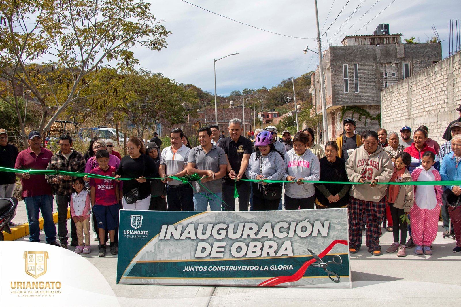 Inauguración de la obra en la calle Lázaro Cárdenas de la colonia Nuevo Uriangato