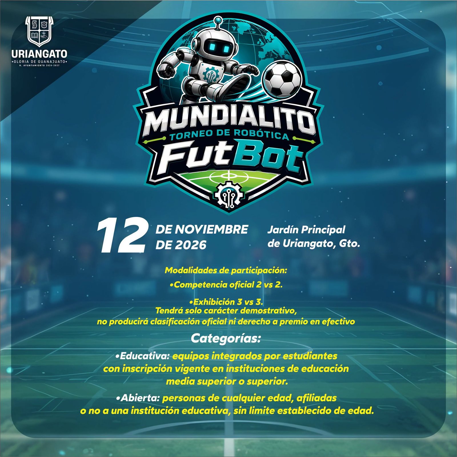 ¡Prepárate para el Mundialito de Robotica FutBot 2026! 