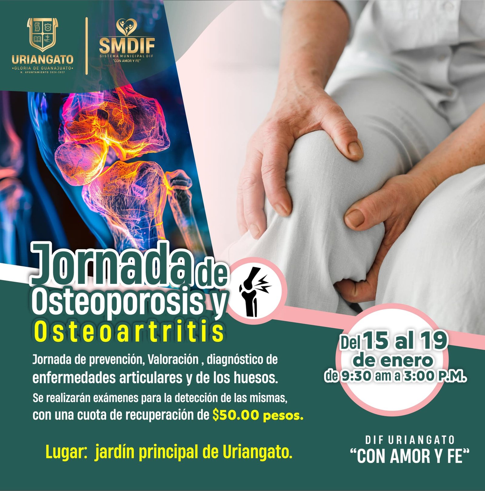 Jornada de osteoporosis y daño articular!! DIF Uriangato