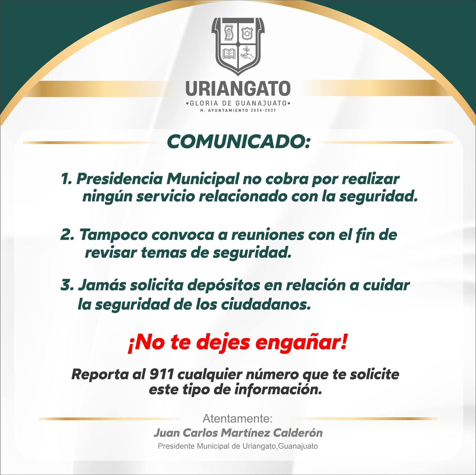 ¡Comunicado importante!