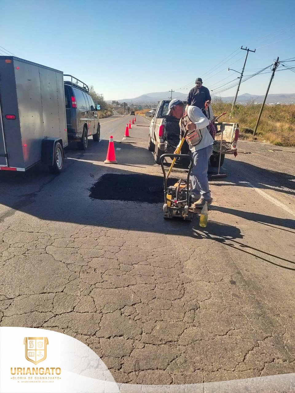 Rehabilitación de la entrada al Municipio en la carretera Salamanca- Morelia