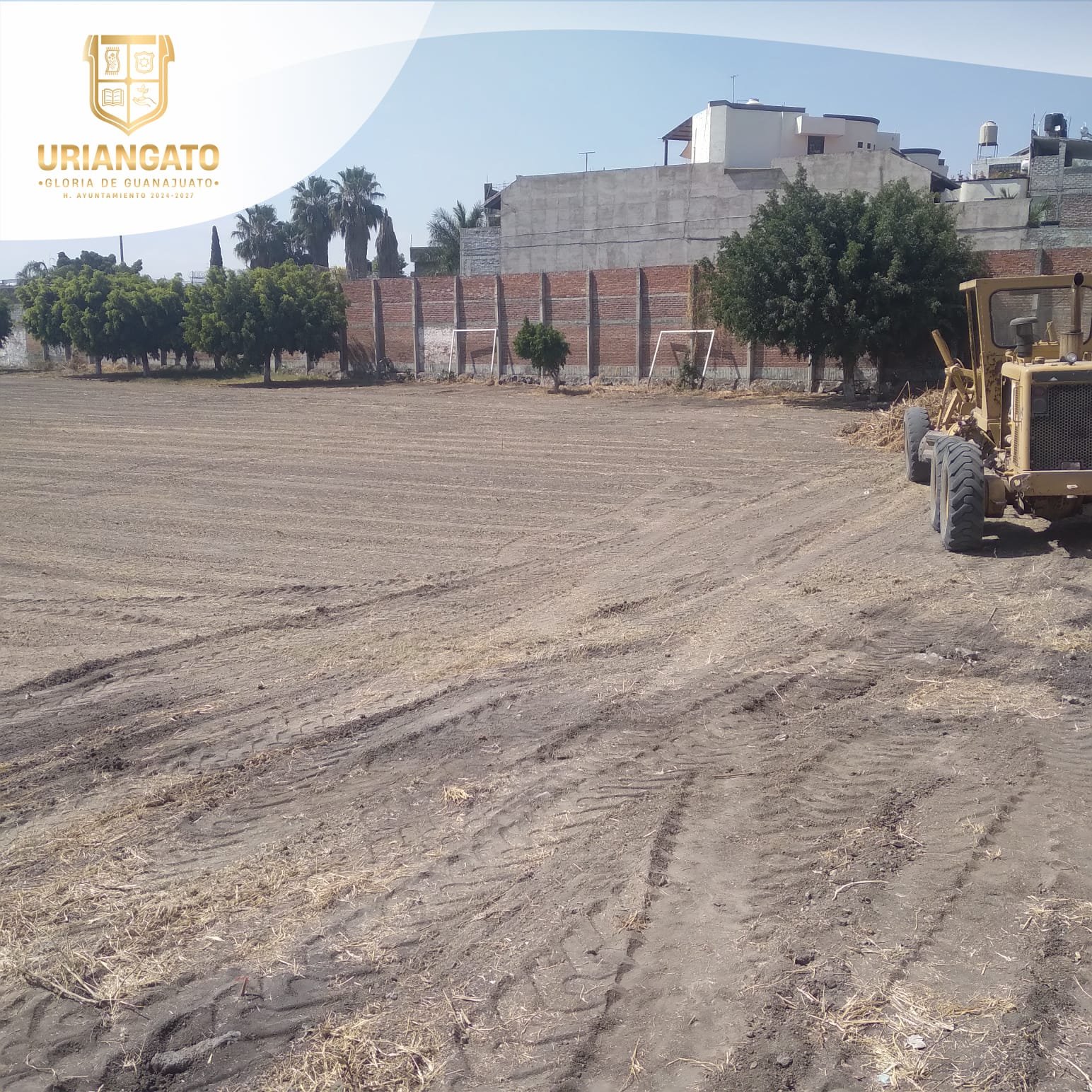 Obras Públicas atendió la petición de la Secundaria Federal José Vasconcelos (ESFU) arreglando la Cancha de Futbol