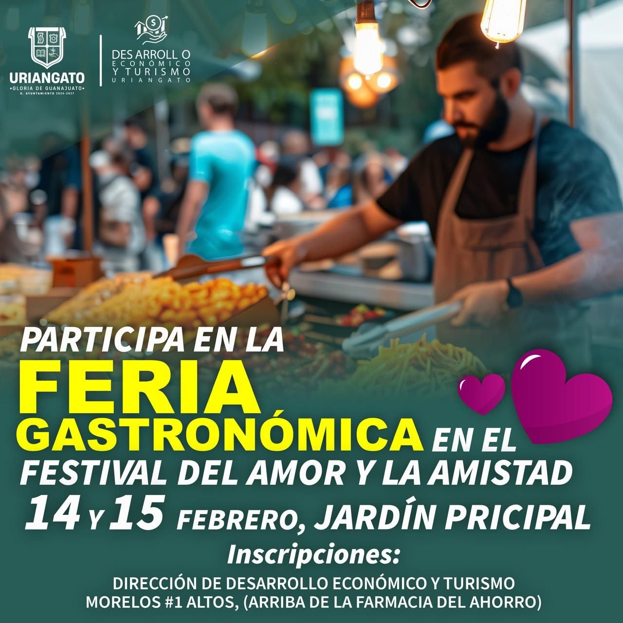 Feria Gastronómica en el festival del amor y la amistad