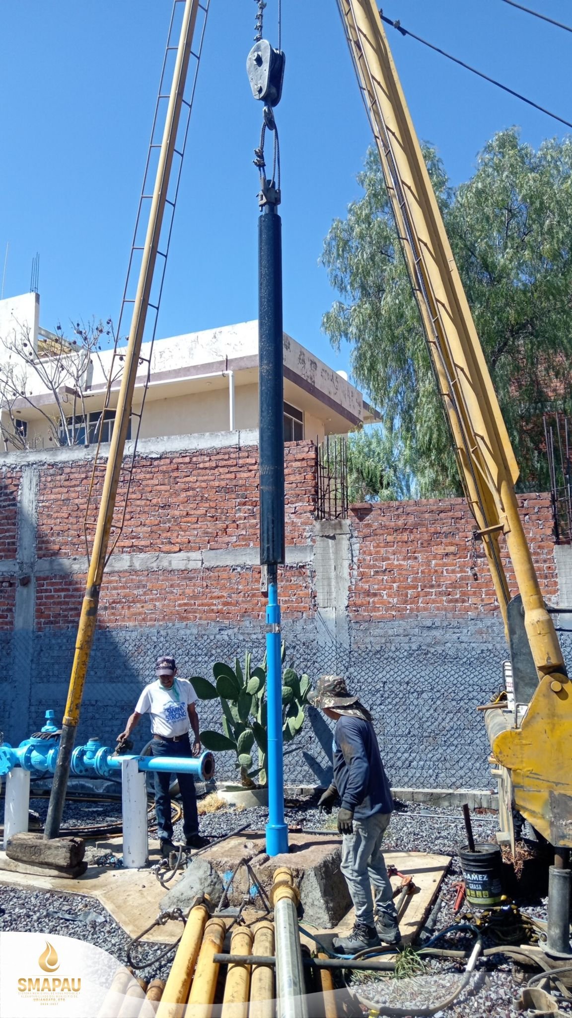SMAPAU Realiza el mantenimiento del Rebombeo del Comal.