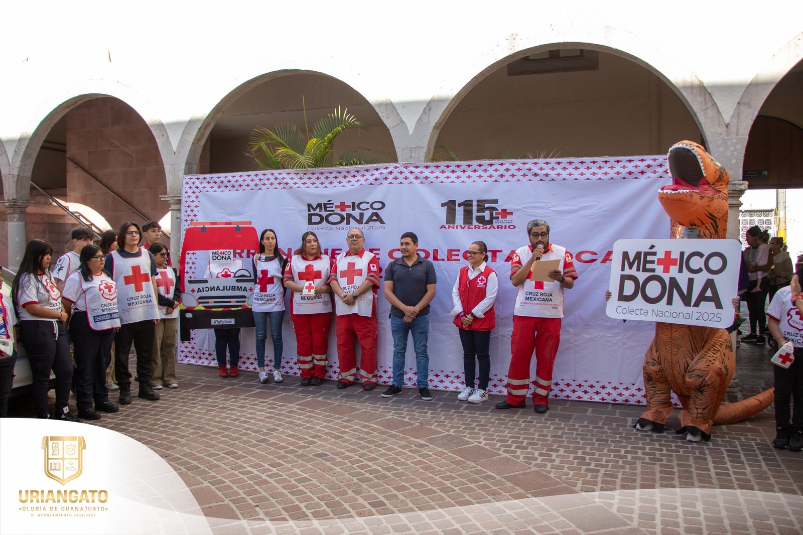 Arranque de colecta local 2025 de cruz roja en Uriangato