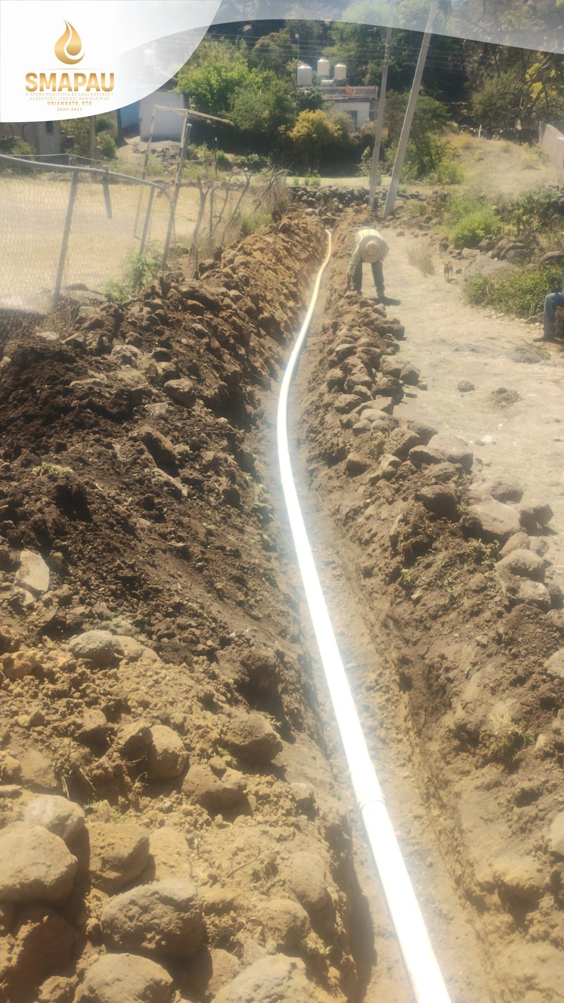 Ampliación y construcción de lineas de conducción de agua en la comunidad de La Lagunilla del Rico,