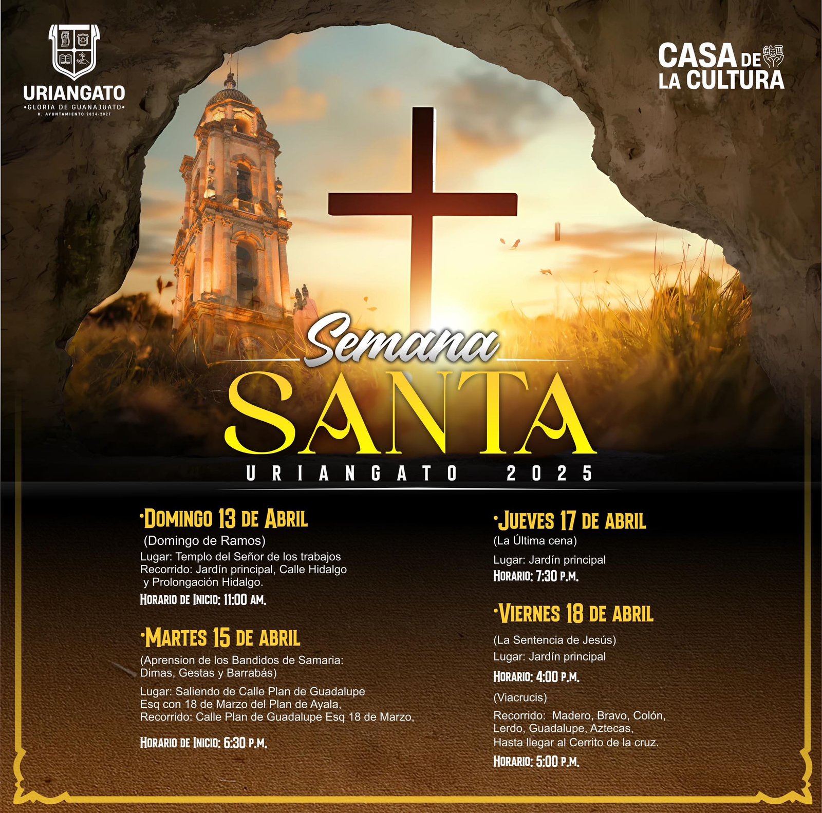 Programa de "Semana Santa".