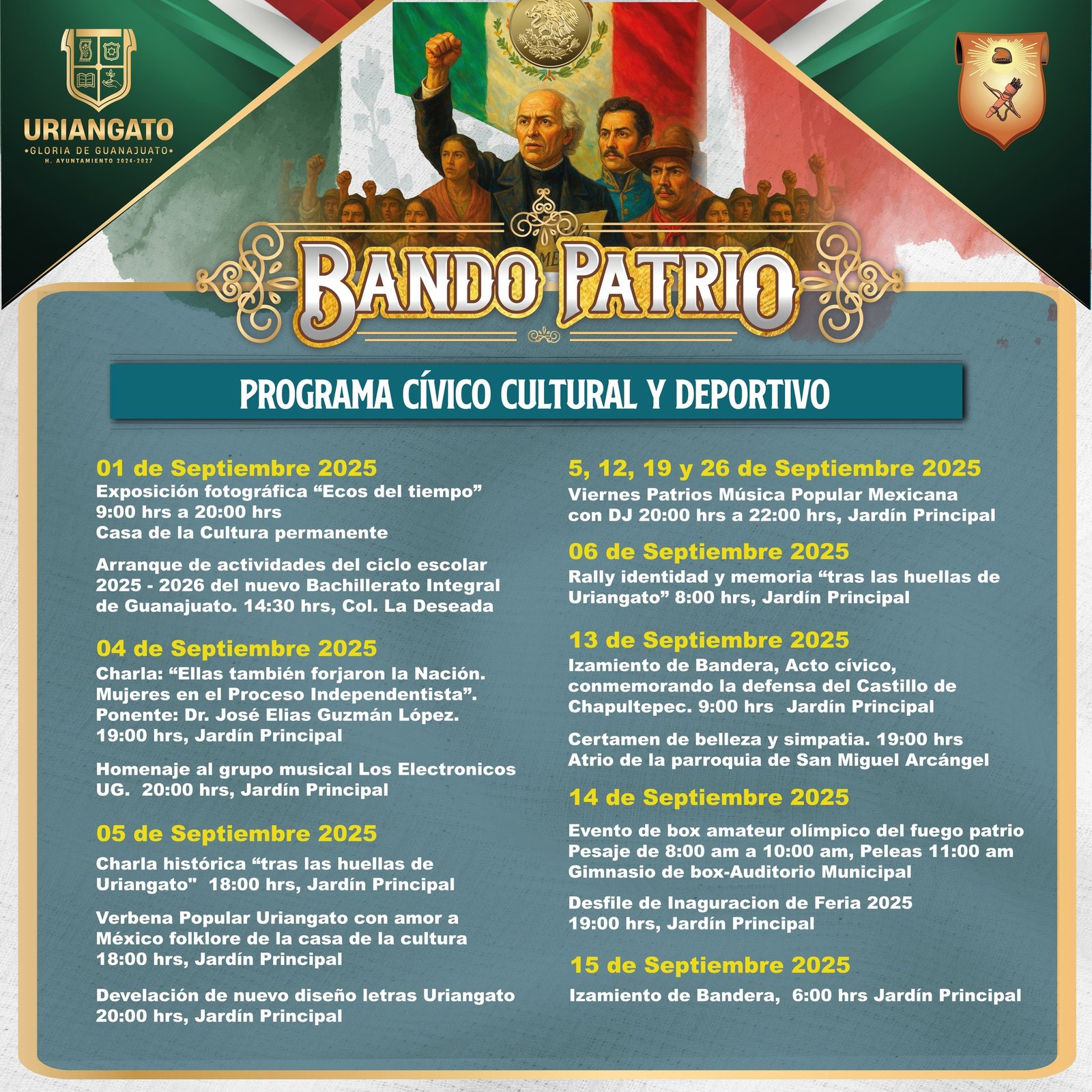 Actividades del Bando Patrio
