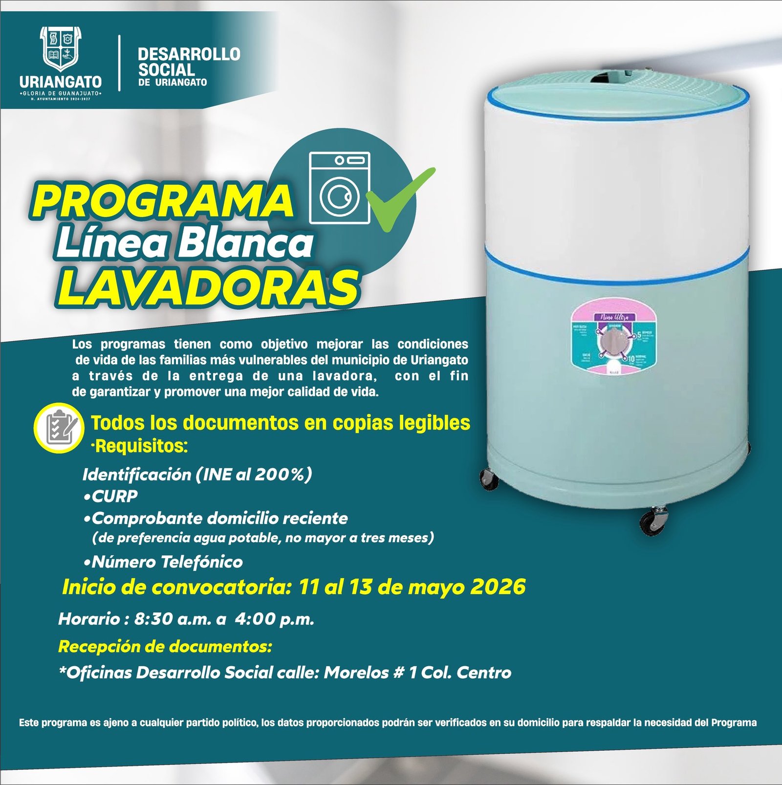 Programa de línea blanca: Estufas y Lavadoras